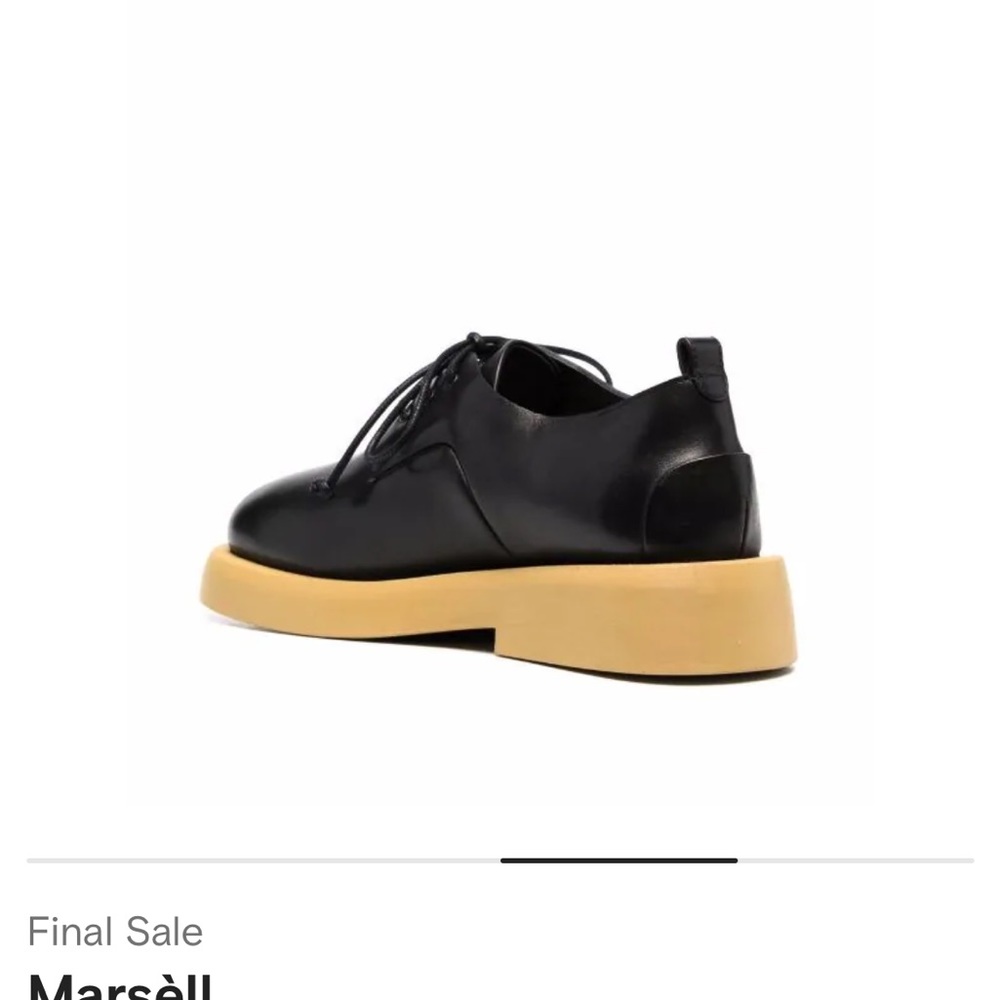 Marsell Derby shoes black with tan soles. Size 38 NWT - Picture 3 of 10